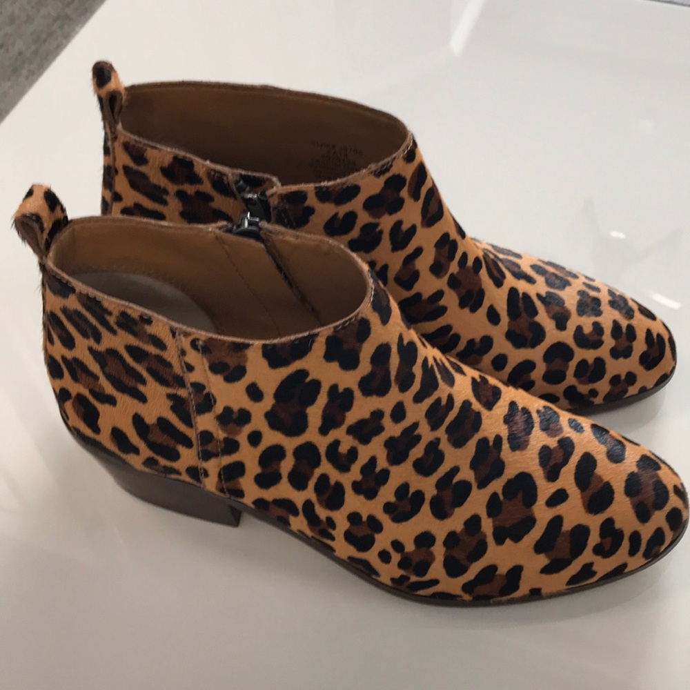 Jcrew leopard booties